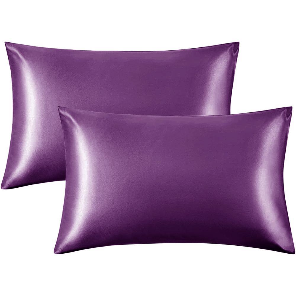 Intimates King Size Purple Satin Bedding Set Image 2