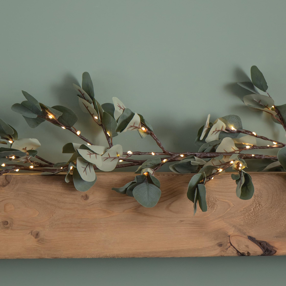 Samuel Alexander 130 Warm White LED Eucalyptus Christmas Garland 180cm Image 4
