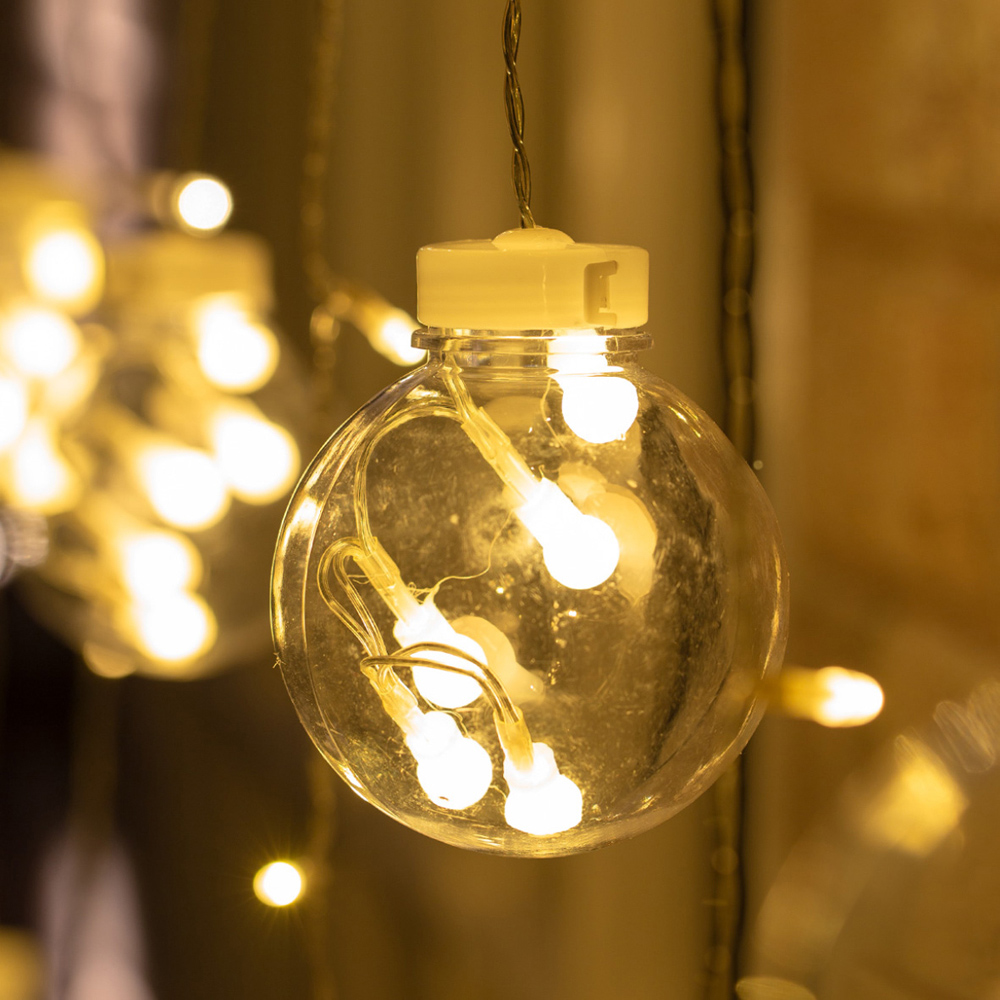 The Christmas Workshop 108 LED Warm White Curtain String Light Image 5