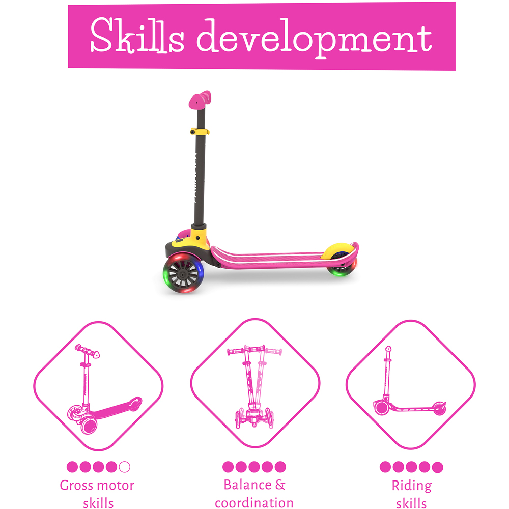 Chillafish Scotti Glow Pink 3 LED Wheel Scooter Image 3