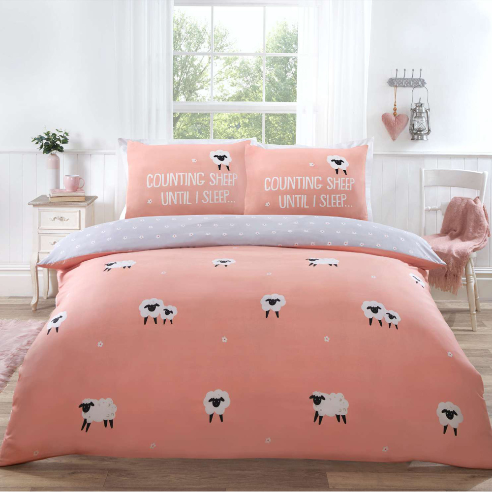 Rapport Home Counting Sheep Single Blush Duvet Set Image 1