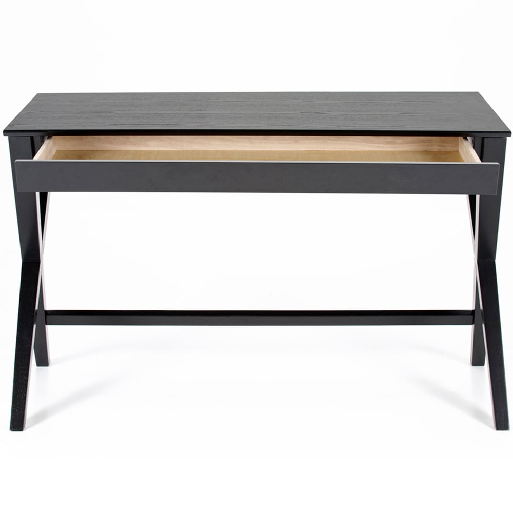 Florence Writex Single Drawer Office Desk Black Image 4