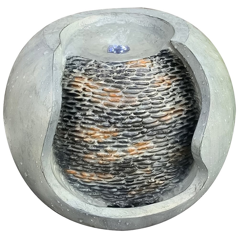 Tranquillity Pebble Urn Solar Powered LED Water Feature Image 1