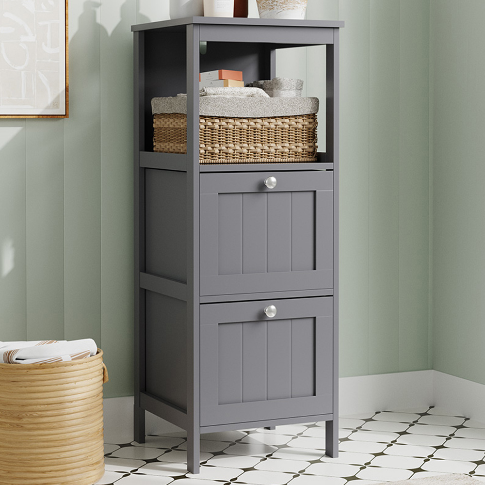 H&O Direct 2 Drawers Wooden Bathroom Cabinet Image 1