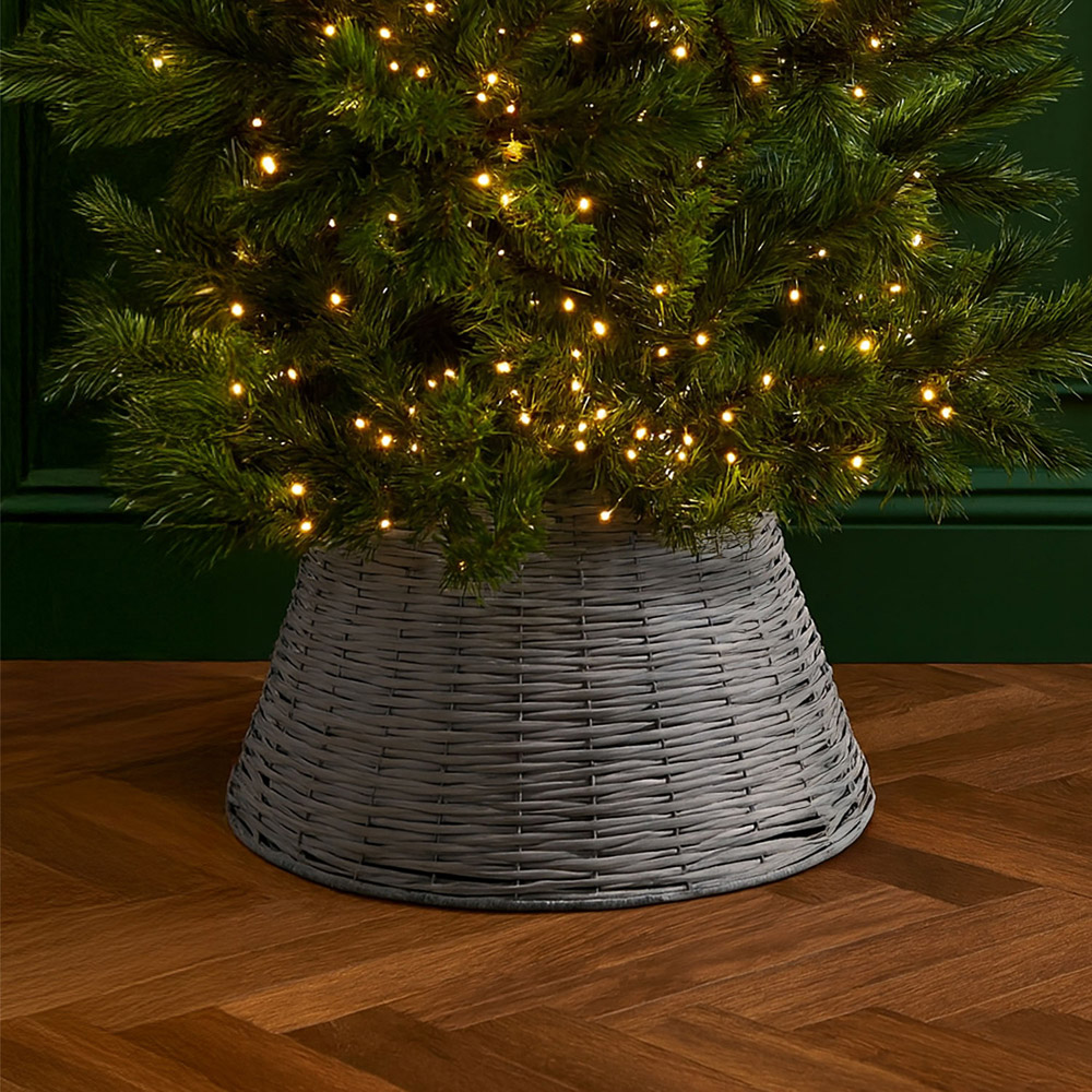 Neo Willow Christmas Tree Skirt Grey Image 2
