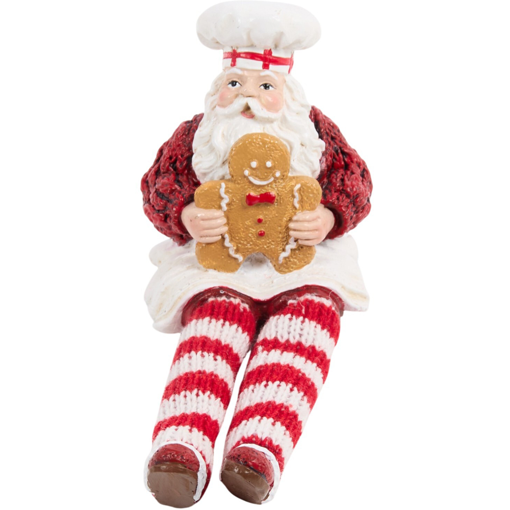 Shelf Sitting Chef Santa Decoration Image 6