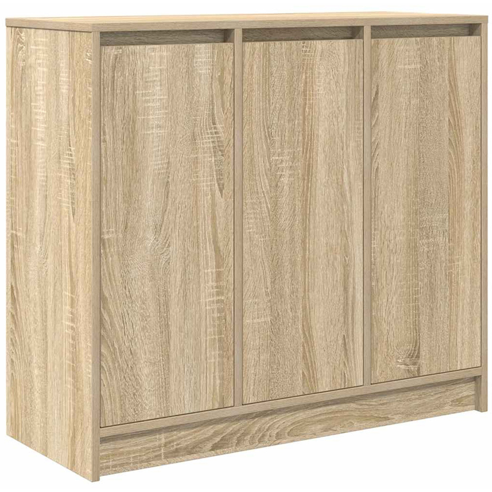vidaXL 3 Door Sonoma Oak Sideboard Image 2