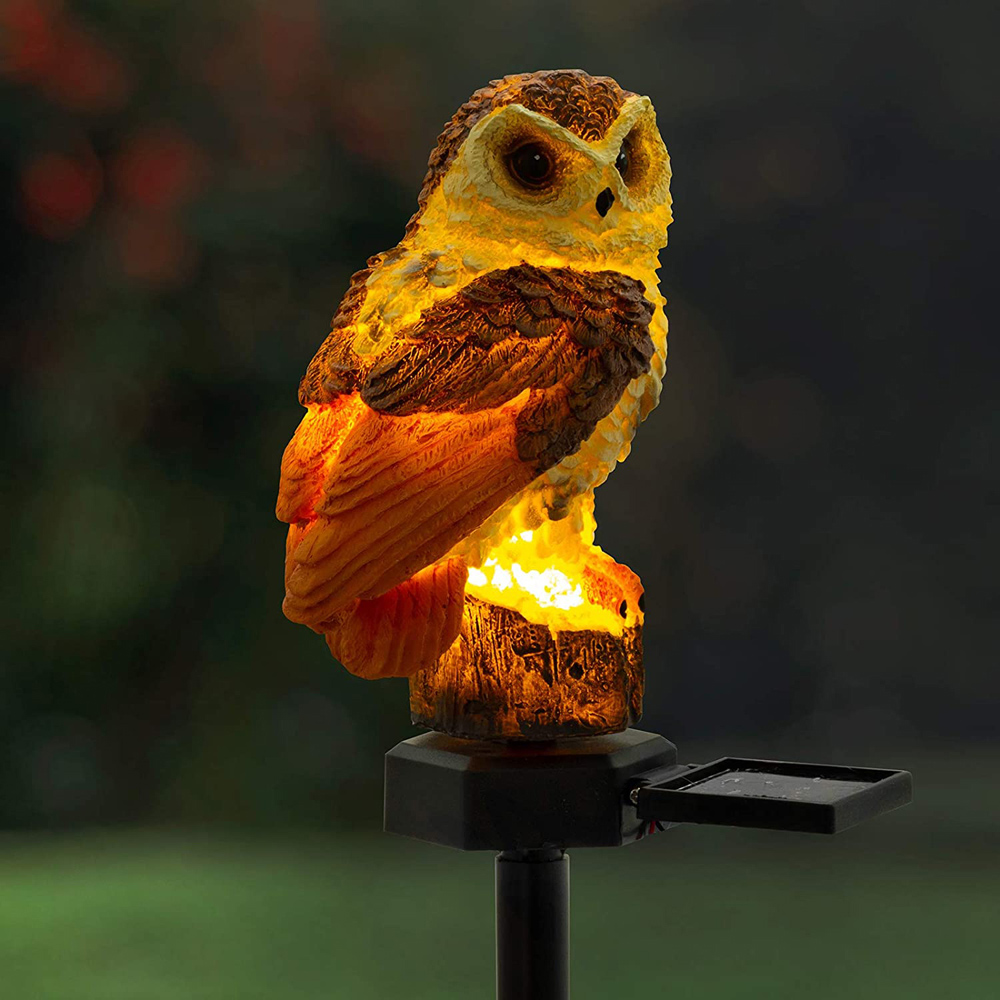 wilko Garden Owl LED Solar Ornament Light Image 5