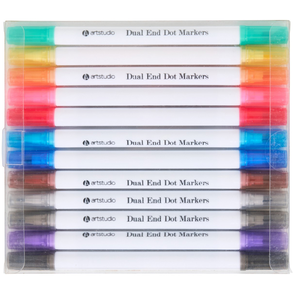Pack of 12 Dual End Dot Markers Image 2
