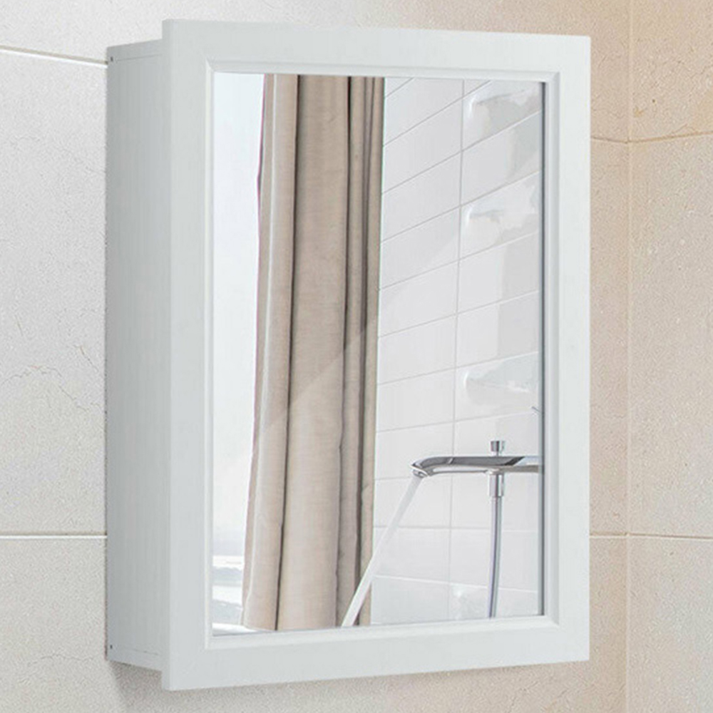 Costway White Adjustable Wall Mounted Storage Cupboard Image 1