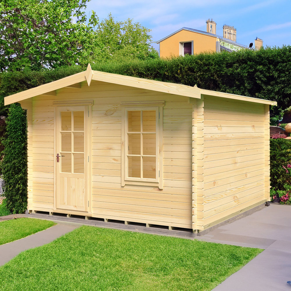 Shire Bucknells 12 x 12ft Pressure Treated Log Cabin Image 2