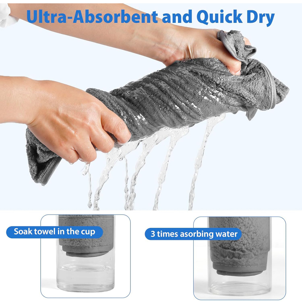 Dyzi Black Animal Cartoon Ultra Soft and Absorbent Baby Hooded Bath Towel Image 4