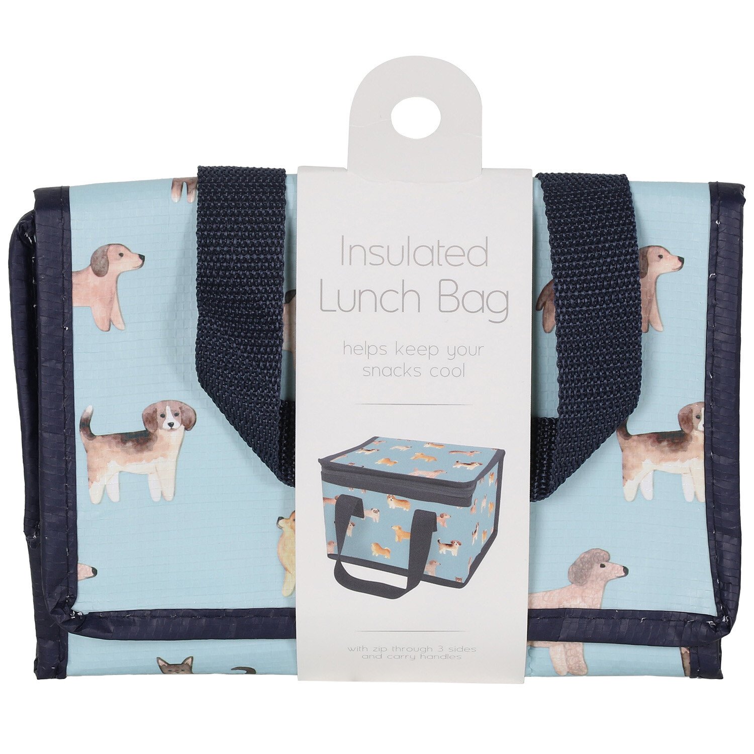 Assorted Dog Print Insulated Lunch Bag Image 1