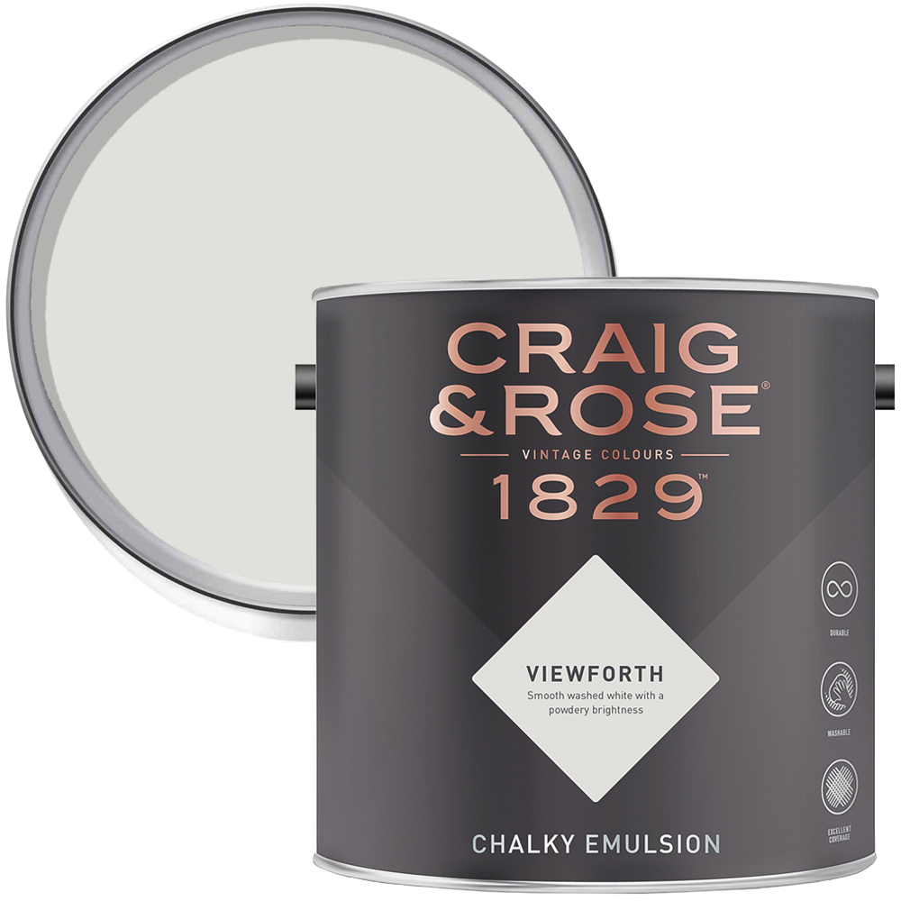 Craig & Rose 1829 Vintage Walls and Ceilings Viewforth Chalky Matt Emulsion Paint 2.5L Image 1