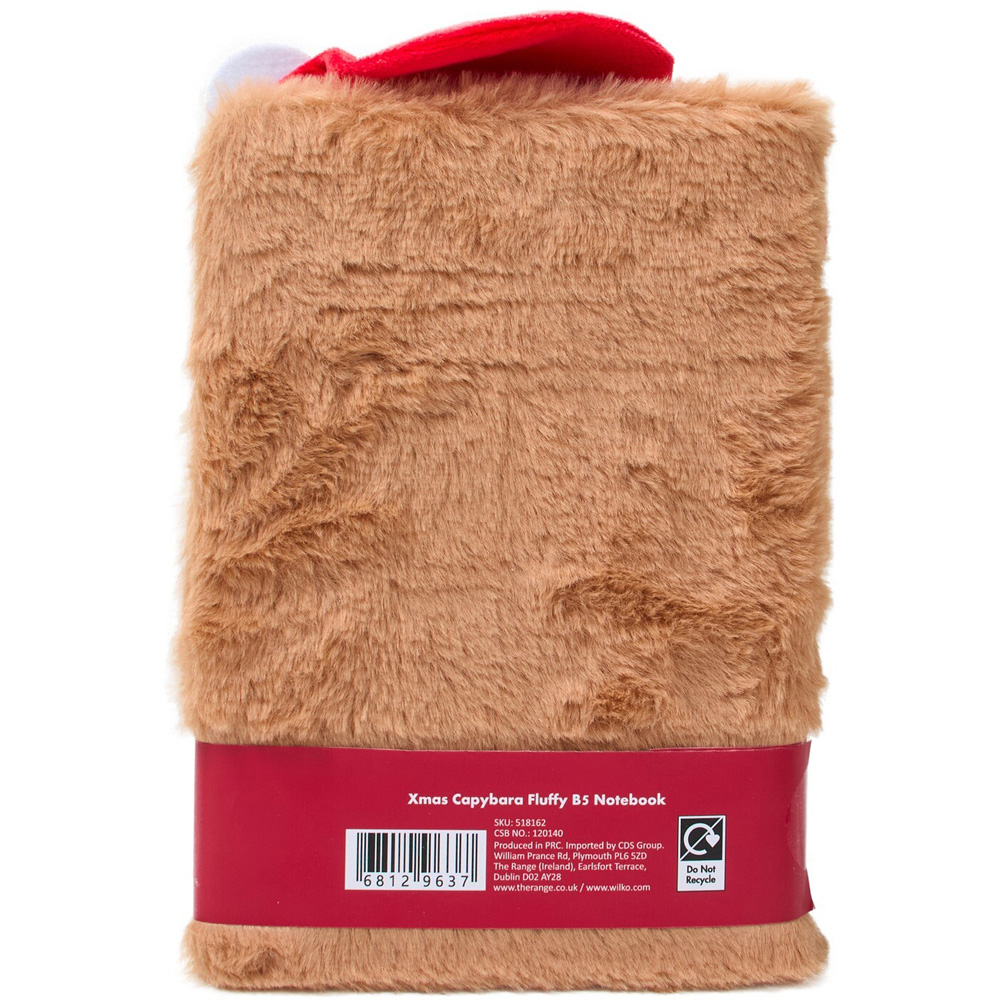 Xmas Capybara Fluffy B5 Notebook Image 5