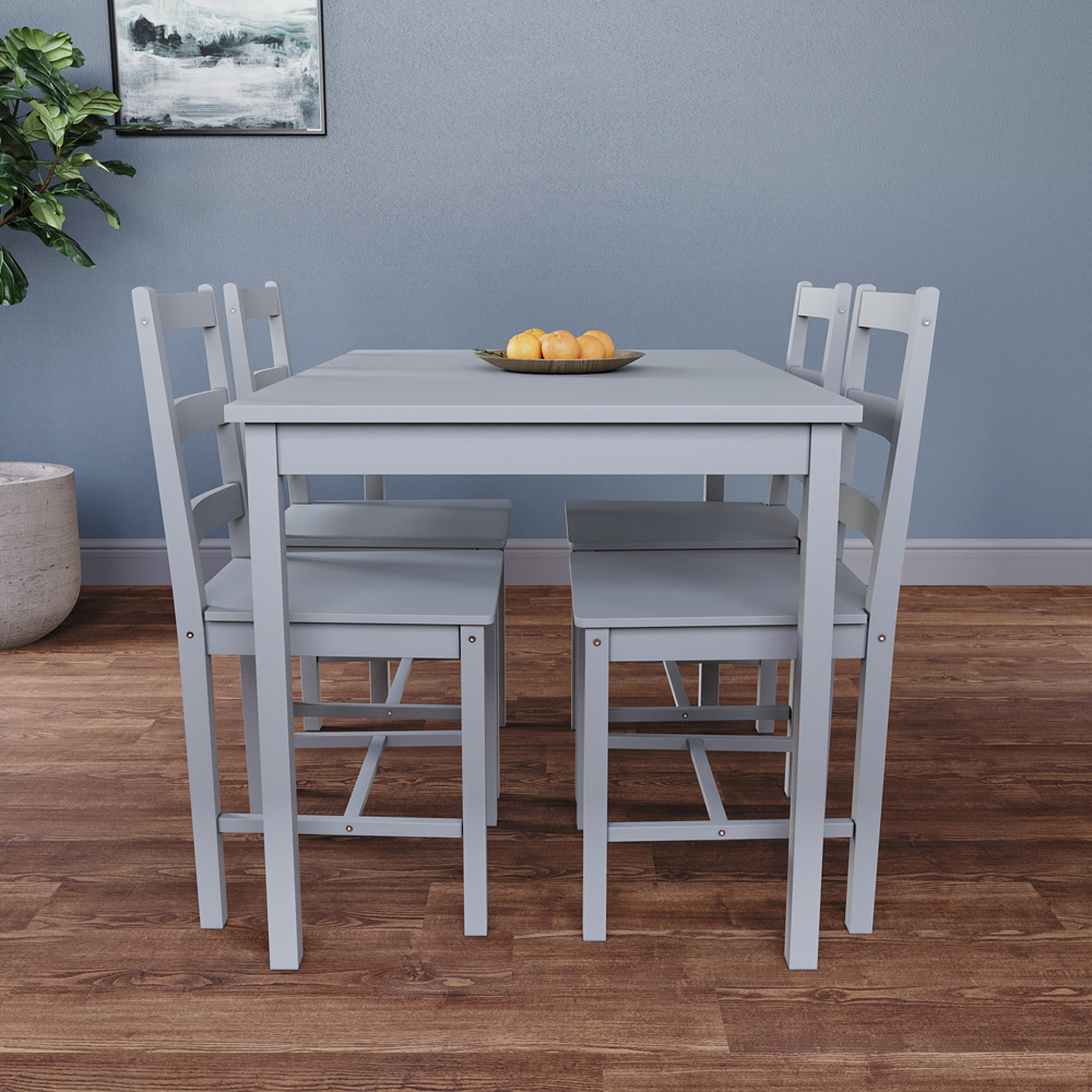 Vida Designs Yorkshire 4 Seater Dining Set Grey Image 7