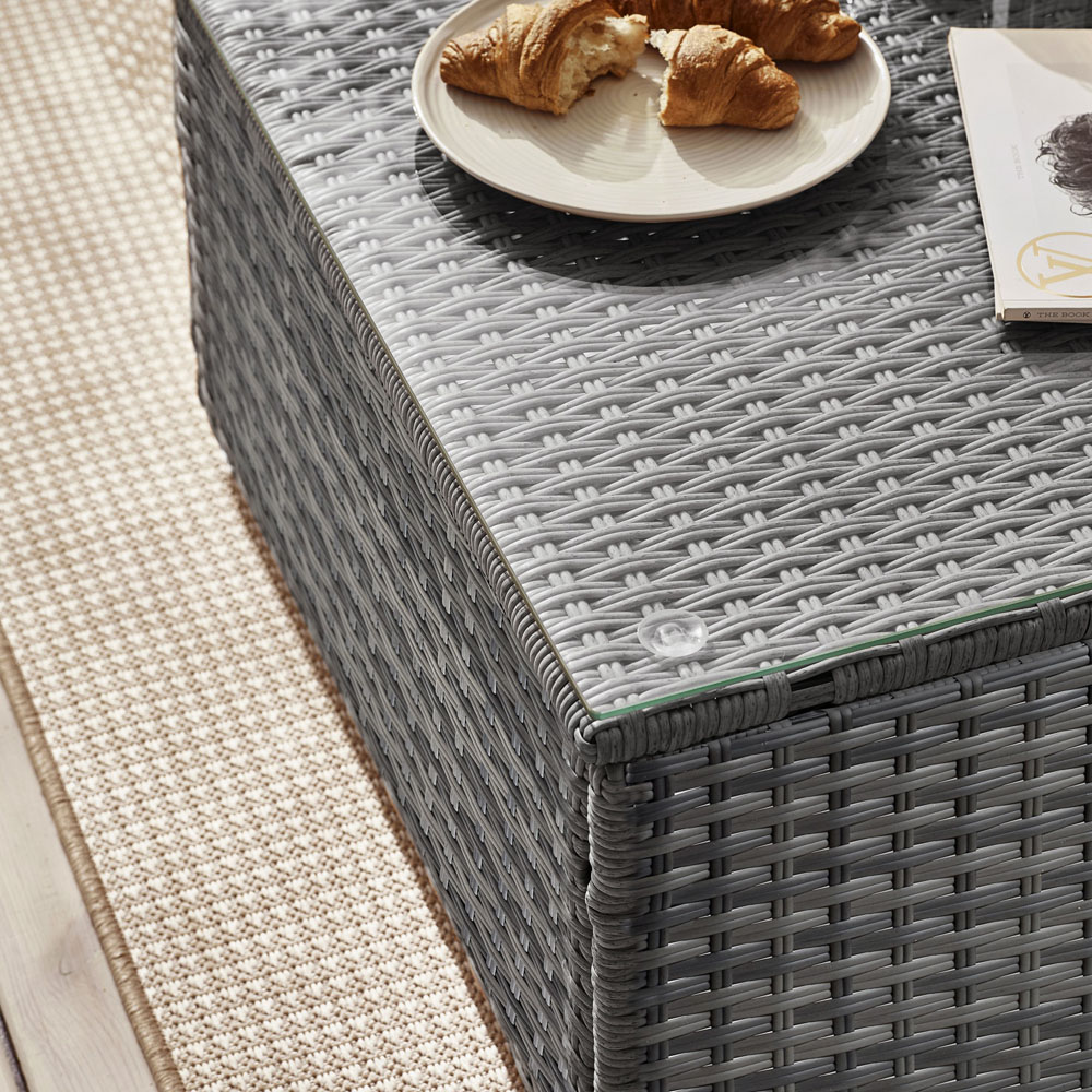 Furniturebox Windermere 4 Seater Grey Rattan Sofa Lounge Set Image 4