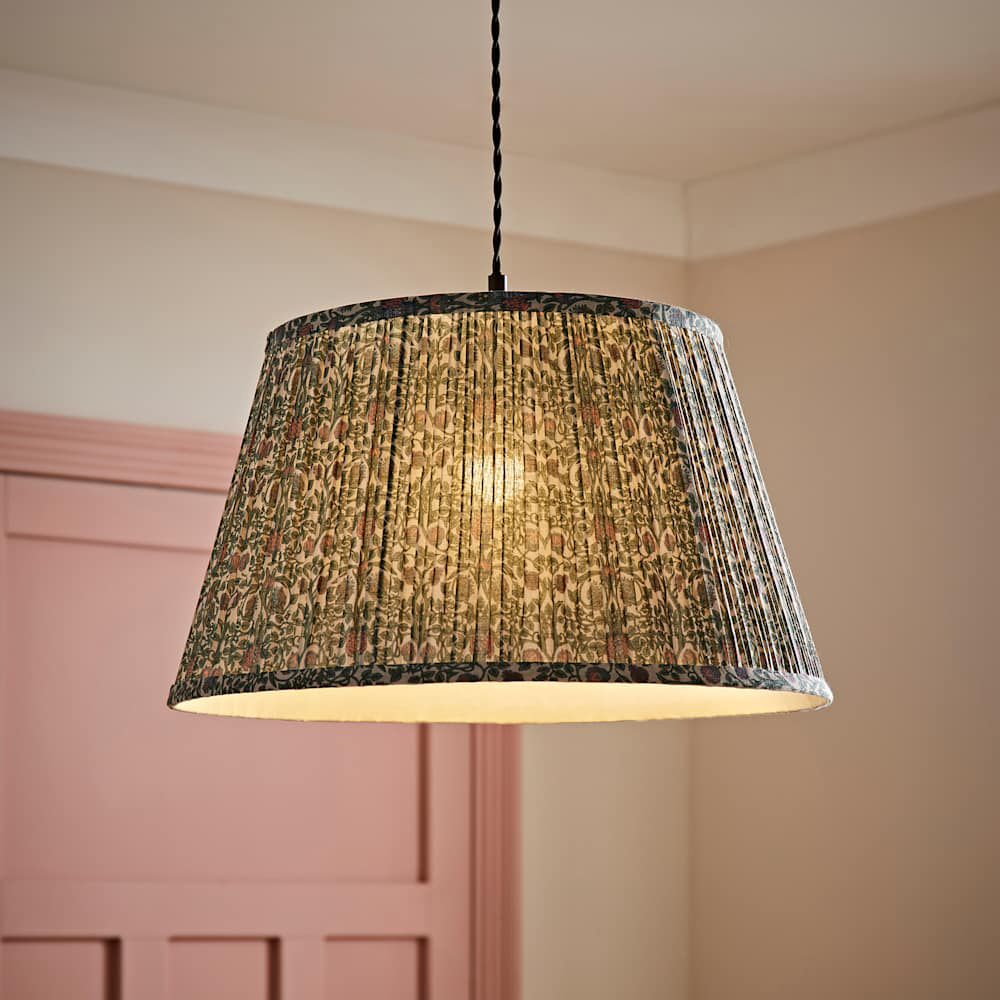 ValueLights Abel Floral Pleated Tapered Large Lamp Shade Image 3
