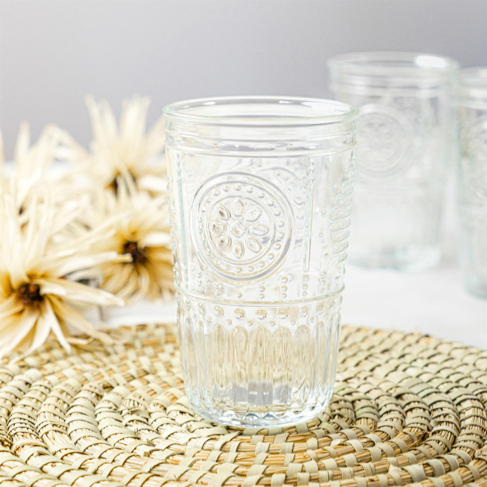 Bormioli Rocco Floral Motif Etched Clear Romantic Highball Glass 475ml 24 Pack Image 2