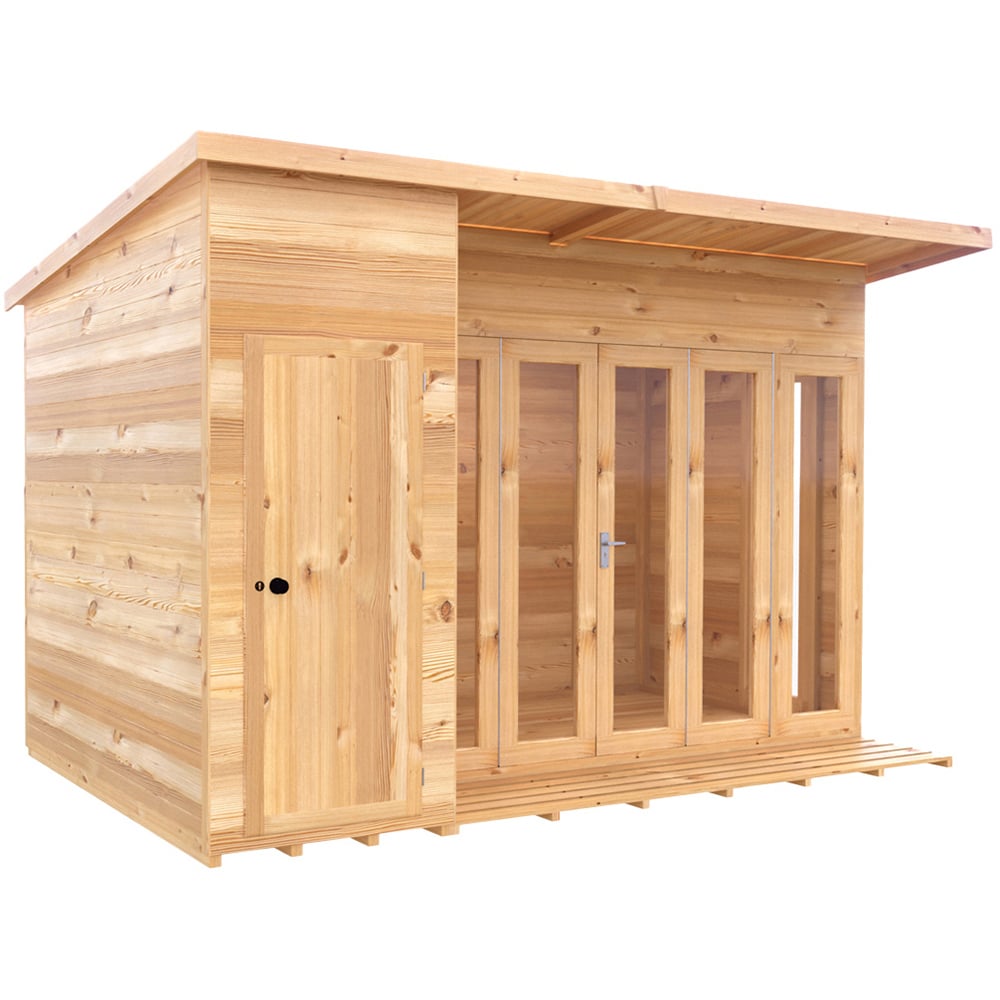 Shire Aster 12 x 8ft Shiplap Left Hand Storage Pent Summerhouse Image 1