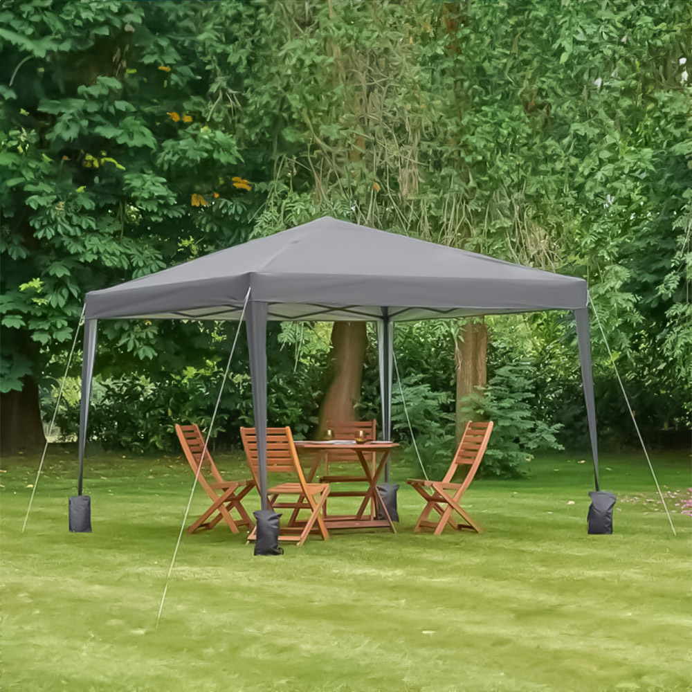 VonHaus 3 x 3m Grey Pop-up Gazebo Image 1