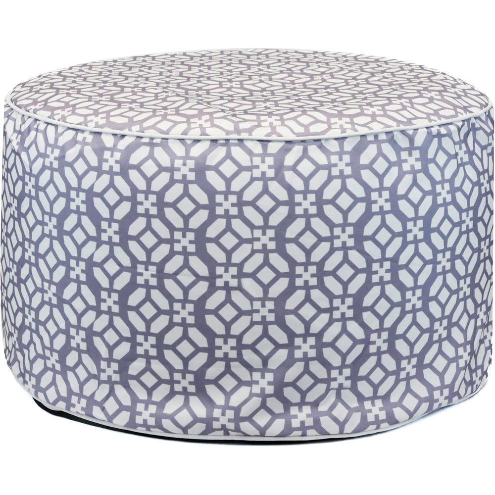 Streetwize Grey Geo Outdoor Pouf Ottoman Image 2