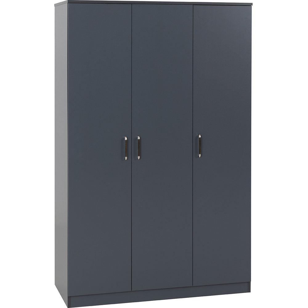 Seconique Dakota 3 Door Wardrobe Dark Grey Bedroom Furniture Set Image 3