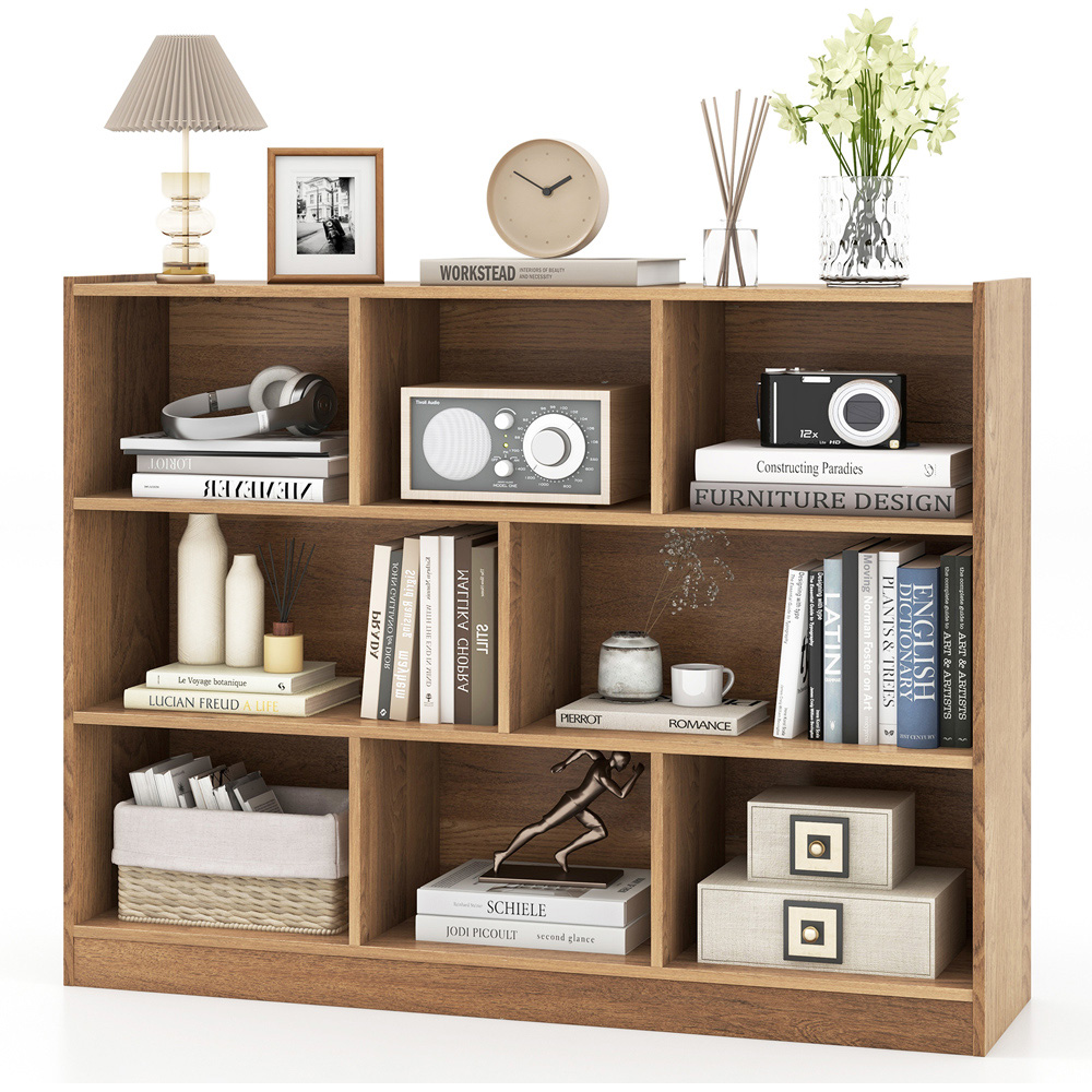 Costway 8 Cube Natural Wooden Bookcase Image 3