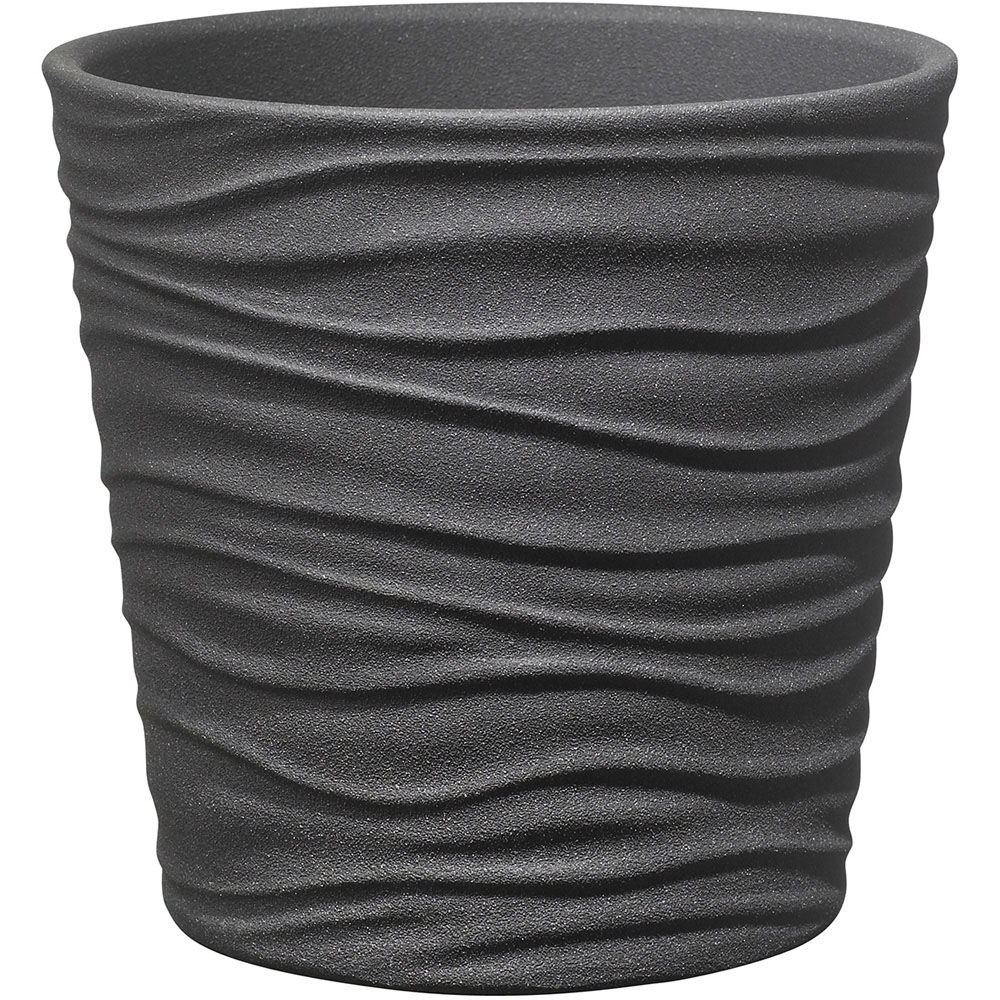 Sonora Small Ceramic Pot Cover - Black Image