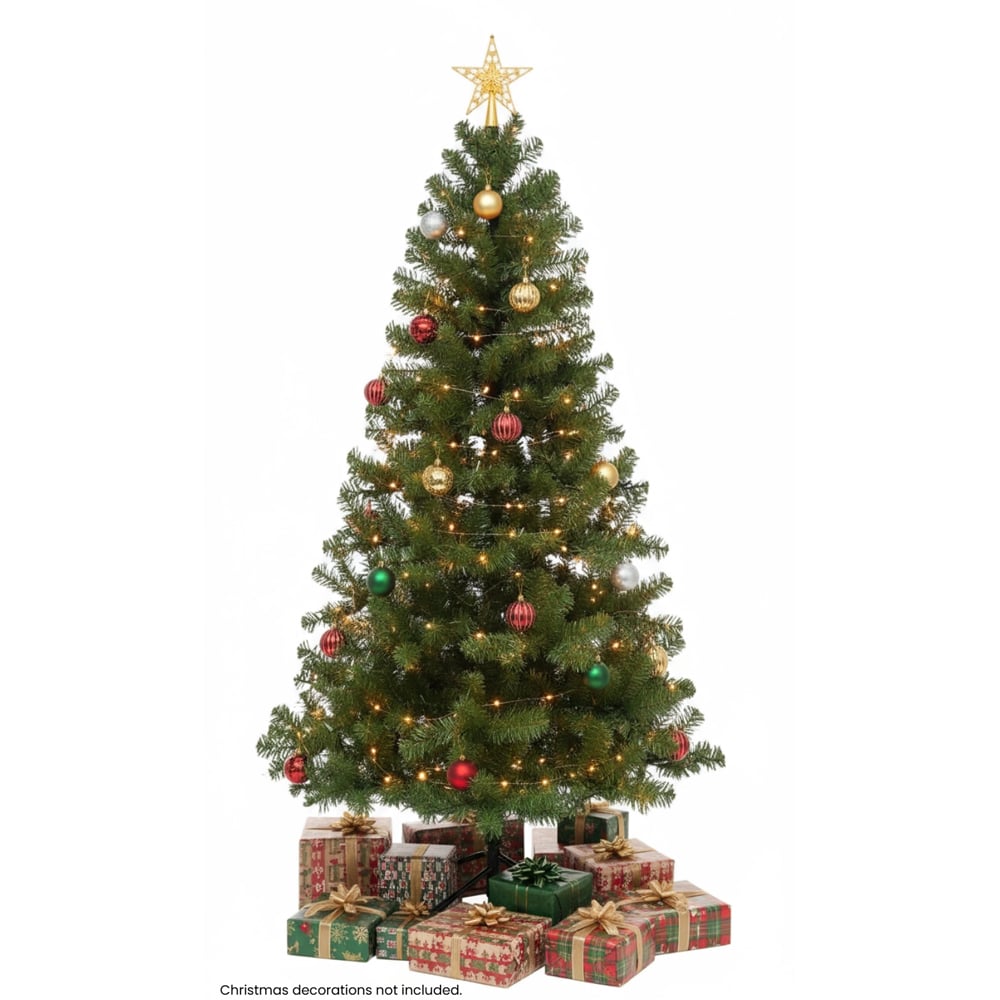 Festive Christmas Green Fir Artificial Christmas Tree 6ft Image 3