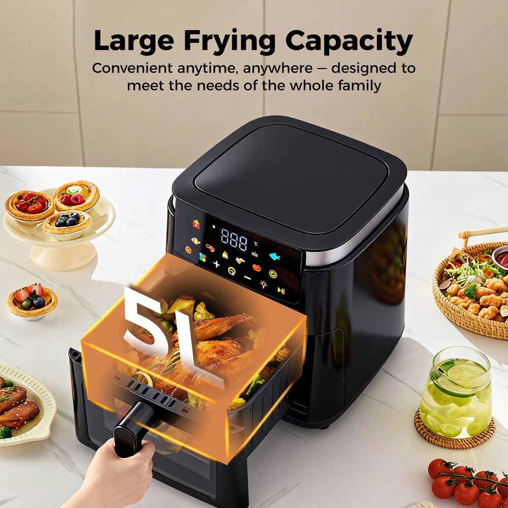 Spector FR1008-BK-UK Black Oil-Free Digital Air Fryer 5L 1250W Image 3