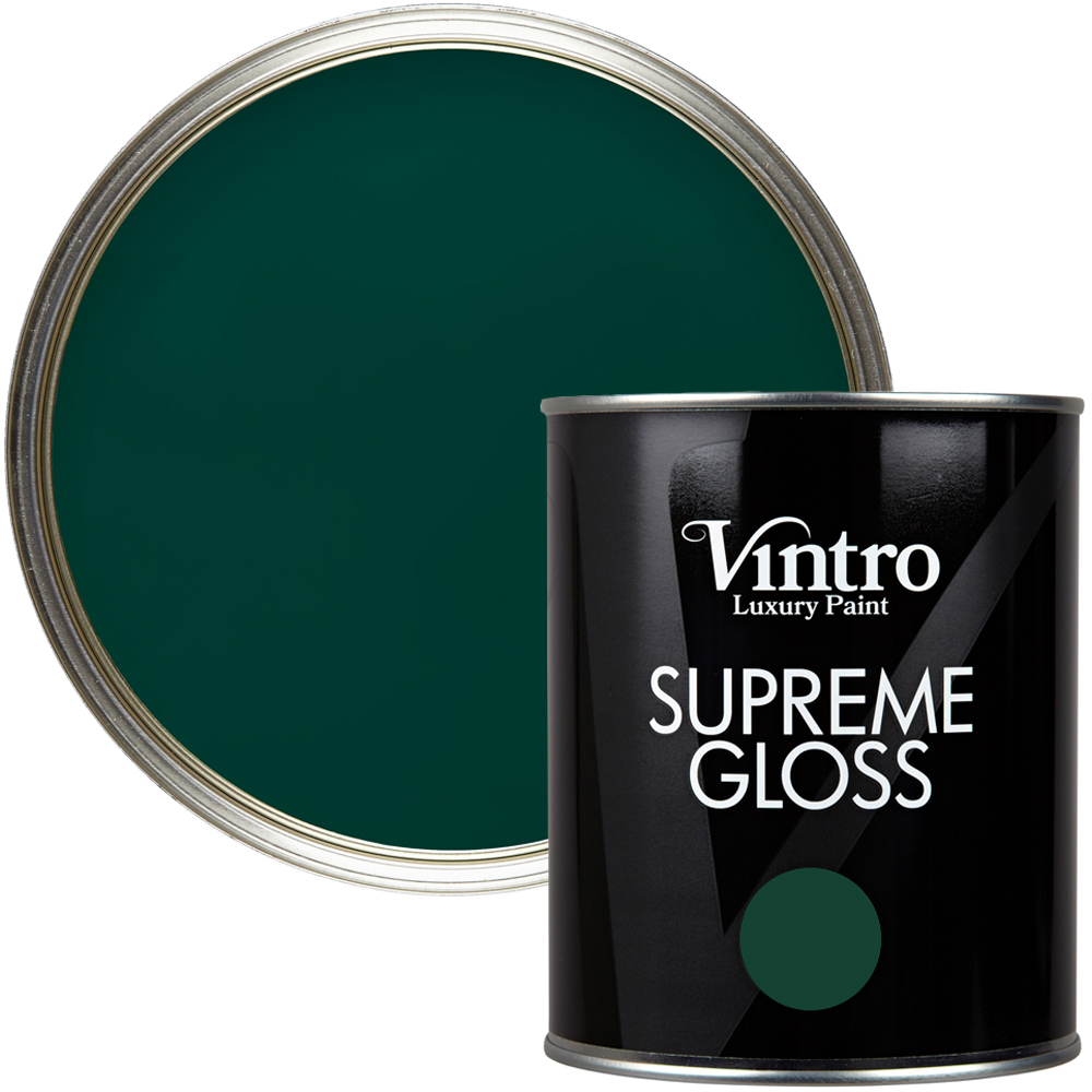Vintro Paint Walls and Ceilings Woodpecker Green Gloss Paint 1L Image 1