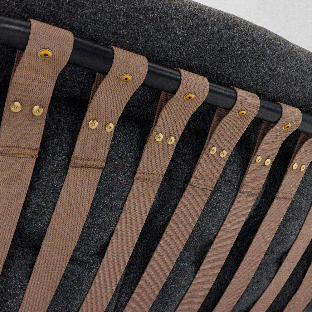 Home Detail Marbella Black Rocking Chair with Dark Grey Cushions Image 6