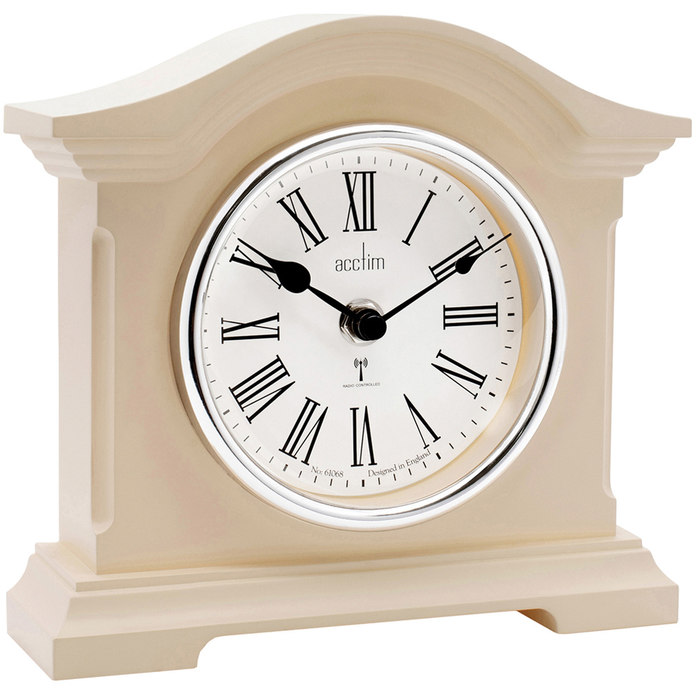 Acctim Chestfield Buttermilk Radio Controlled Table Clock 18.7cm Image 1
