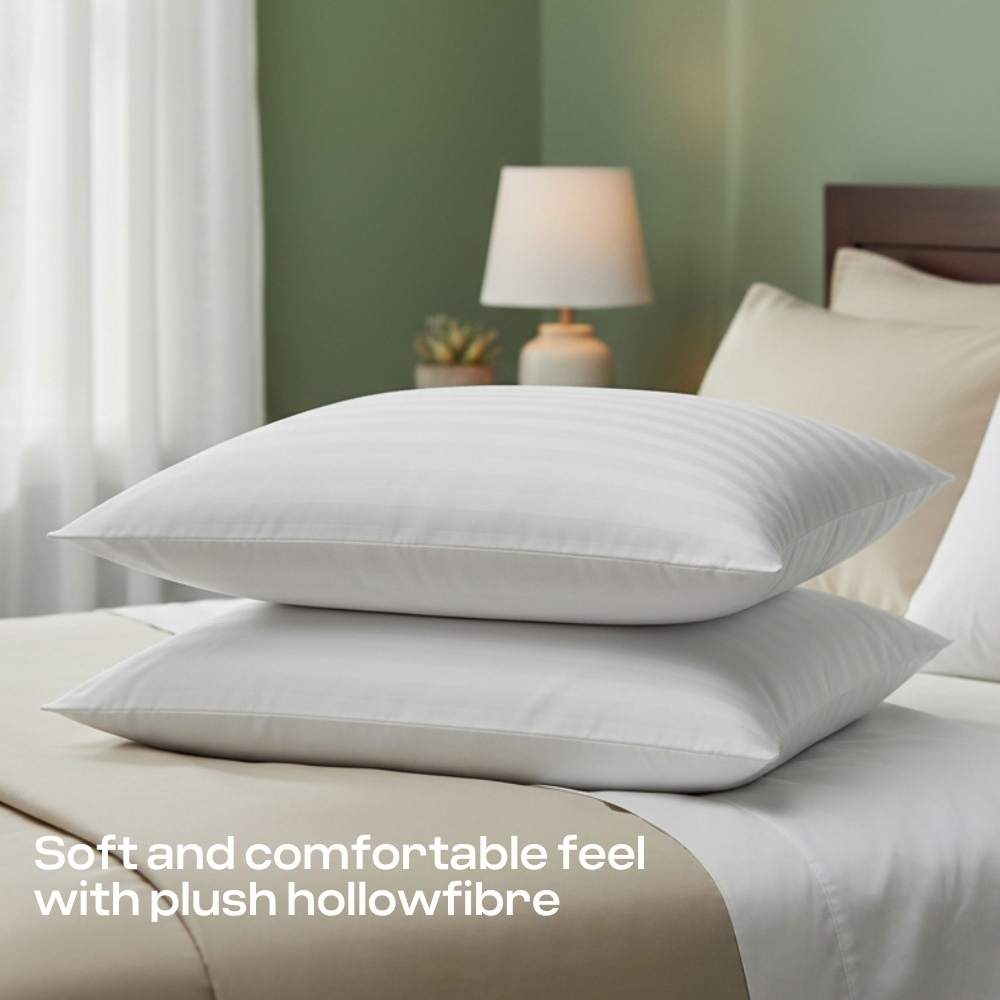 MHG Living Cot Bed Hollowfibre Mattress Topper with 2 Pillows Image 8