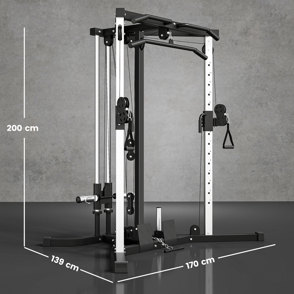 SPORTNOW 15 Position Adjustable Home Gym Workout Station Image 9