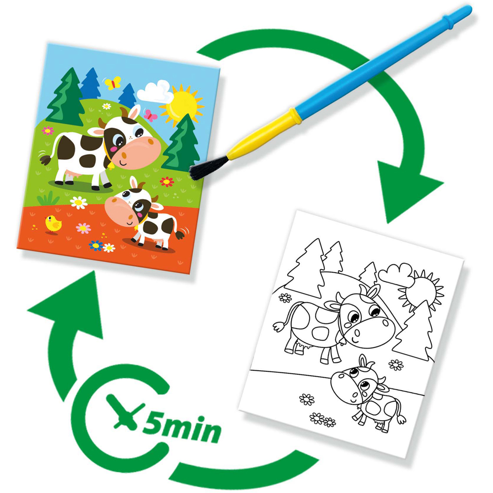 SES Creative Farm Colouring with Water Book with Brush Image 3