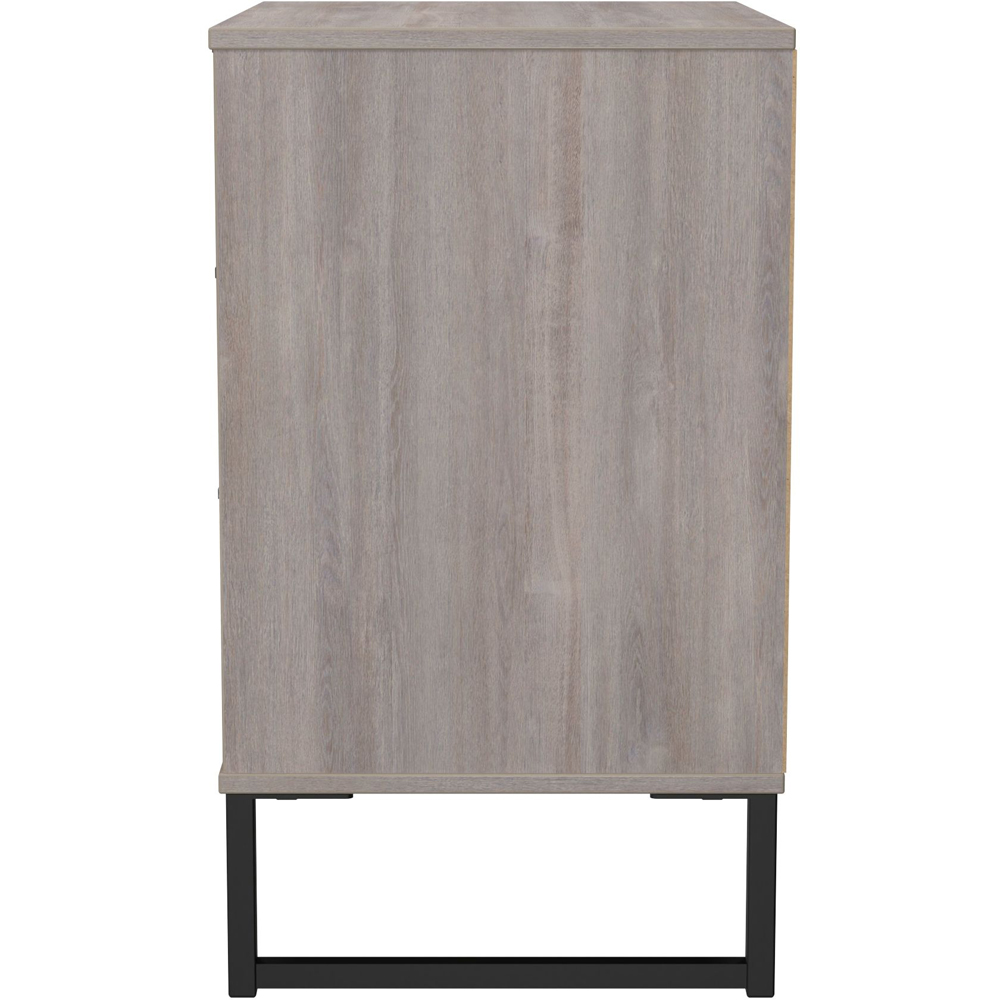 Crowndale Hong Kong 3 Drawer Grey Oak Midi Chest of Drawers Ready Assembled Image 3
