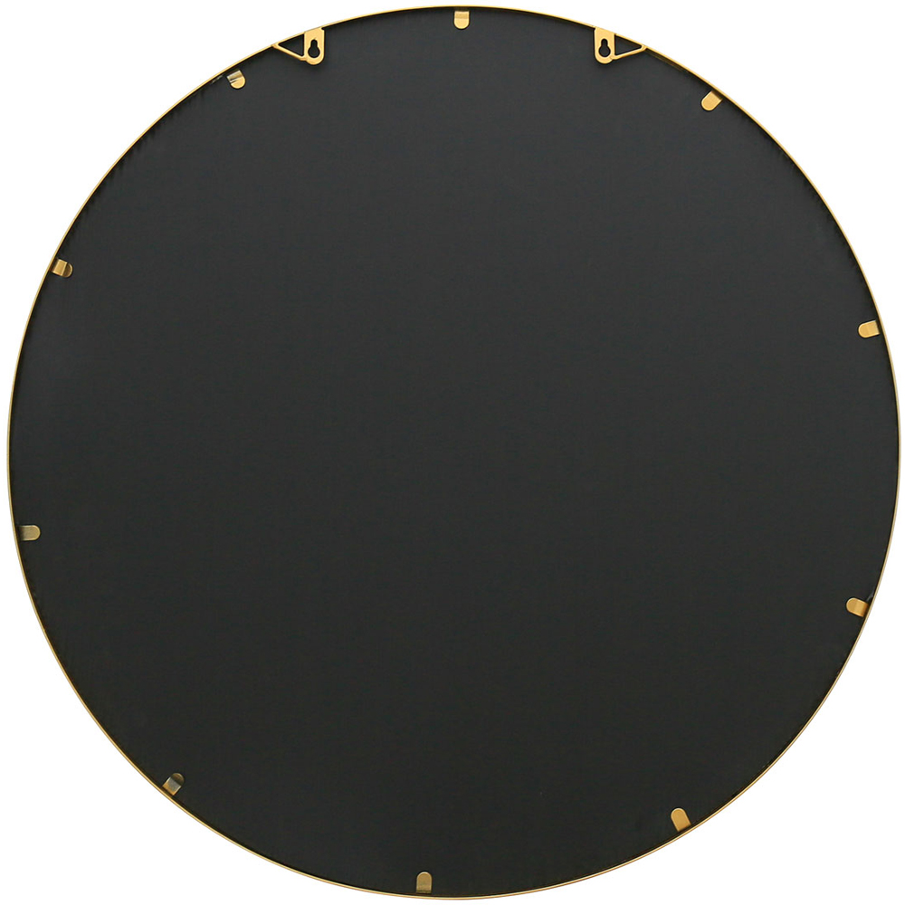 MirrorOutlet The Circulus Gold Metal Round Window Garden Wall Mirror 80 x 80cm Image 4