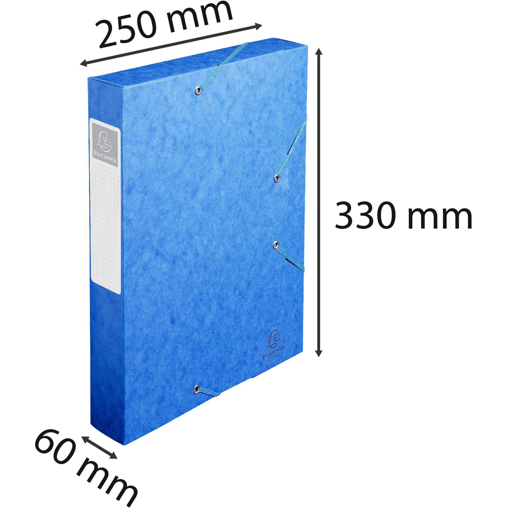 Exacompta A4 Blue Pressboard Box File 10 Pack Image 7