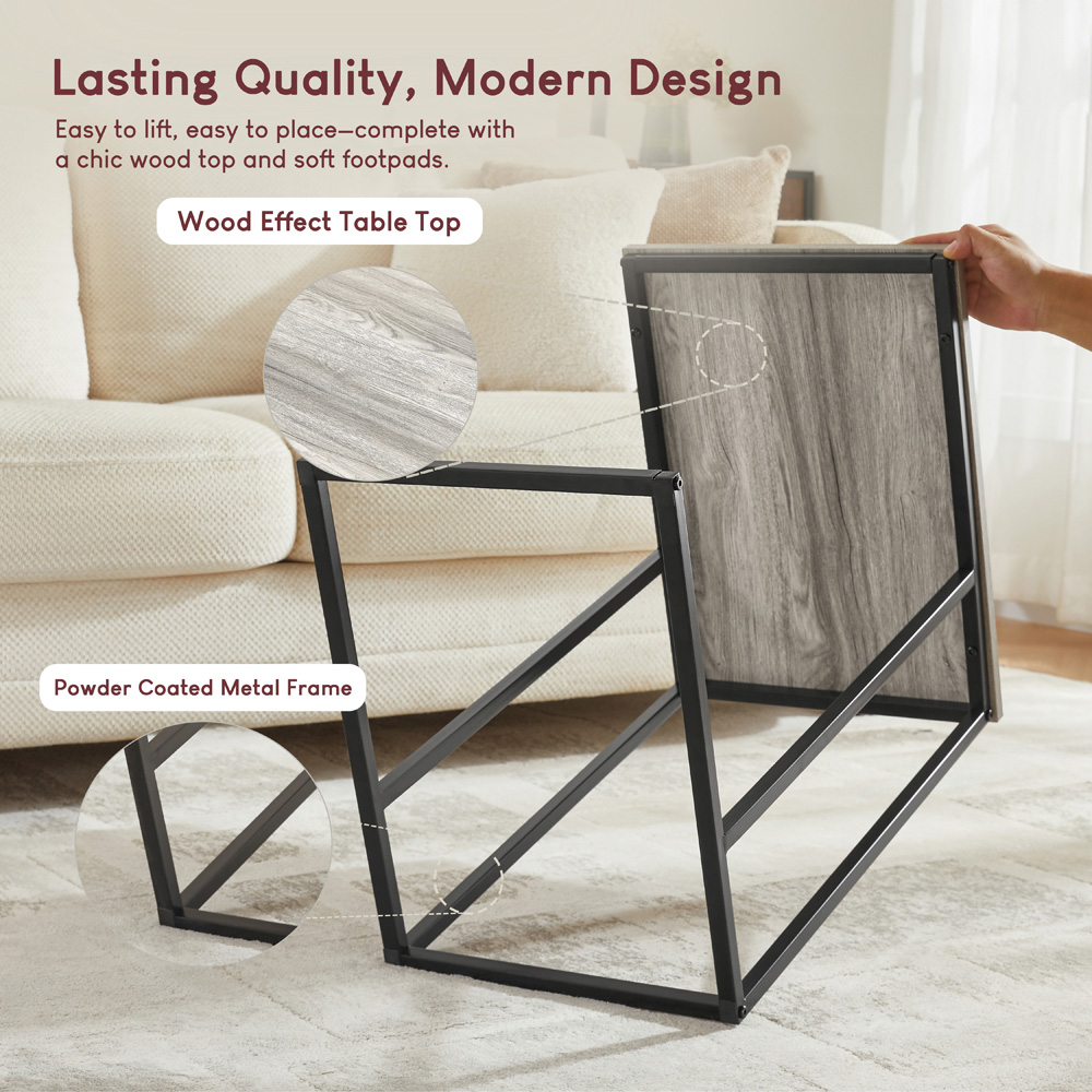 VIDA DESIGNS Brooklyn Grey Side Table Image 7