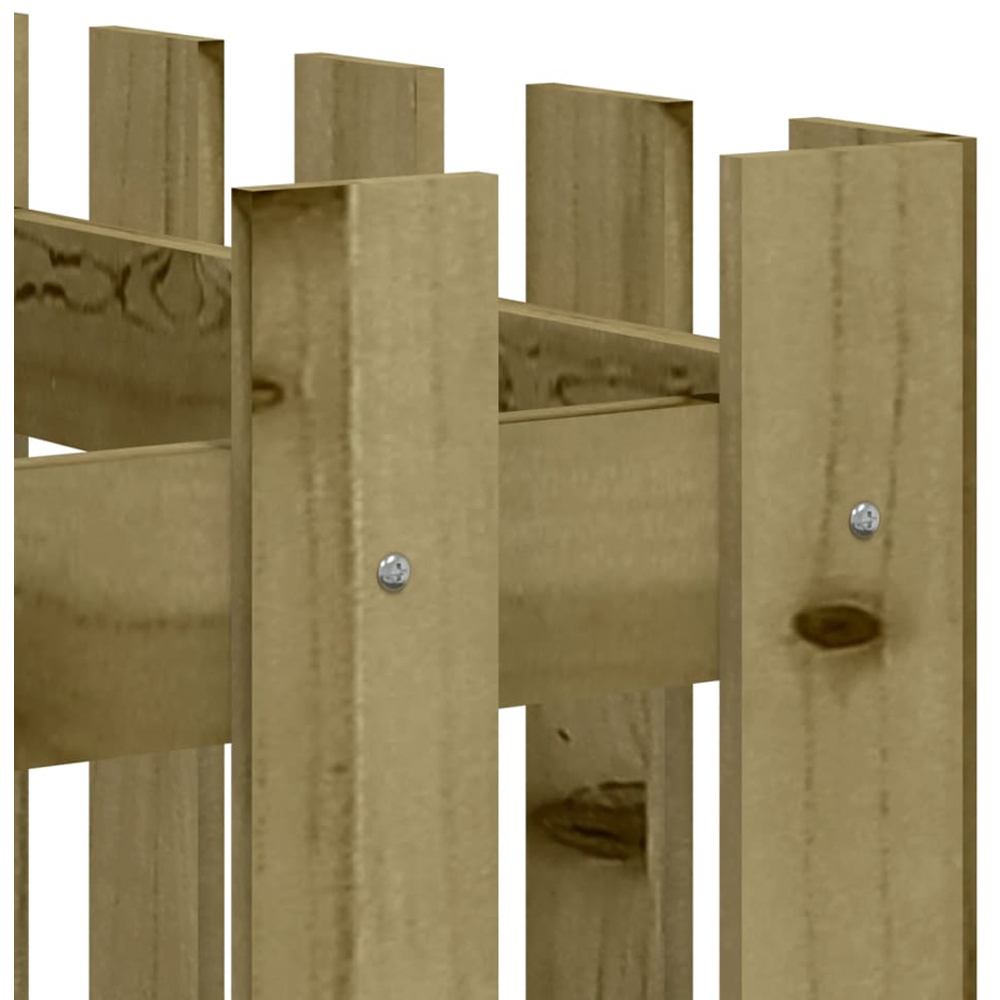 vidaXL Natural Solid Impregnated Wood Fence Design Raised Garden Bed 70 x 150 x 50cm Image 6