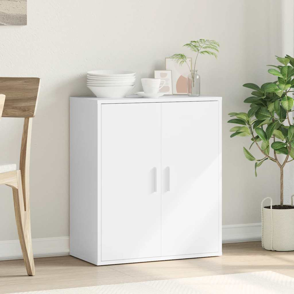 vidaXL 2 Door White Sideboard Image 3