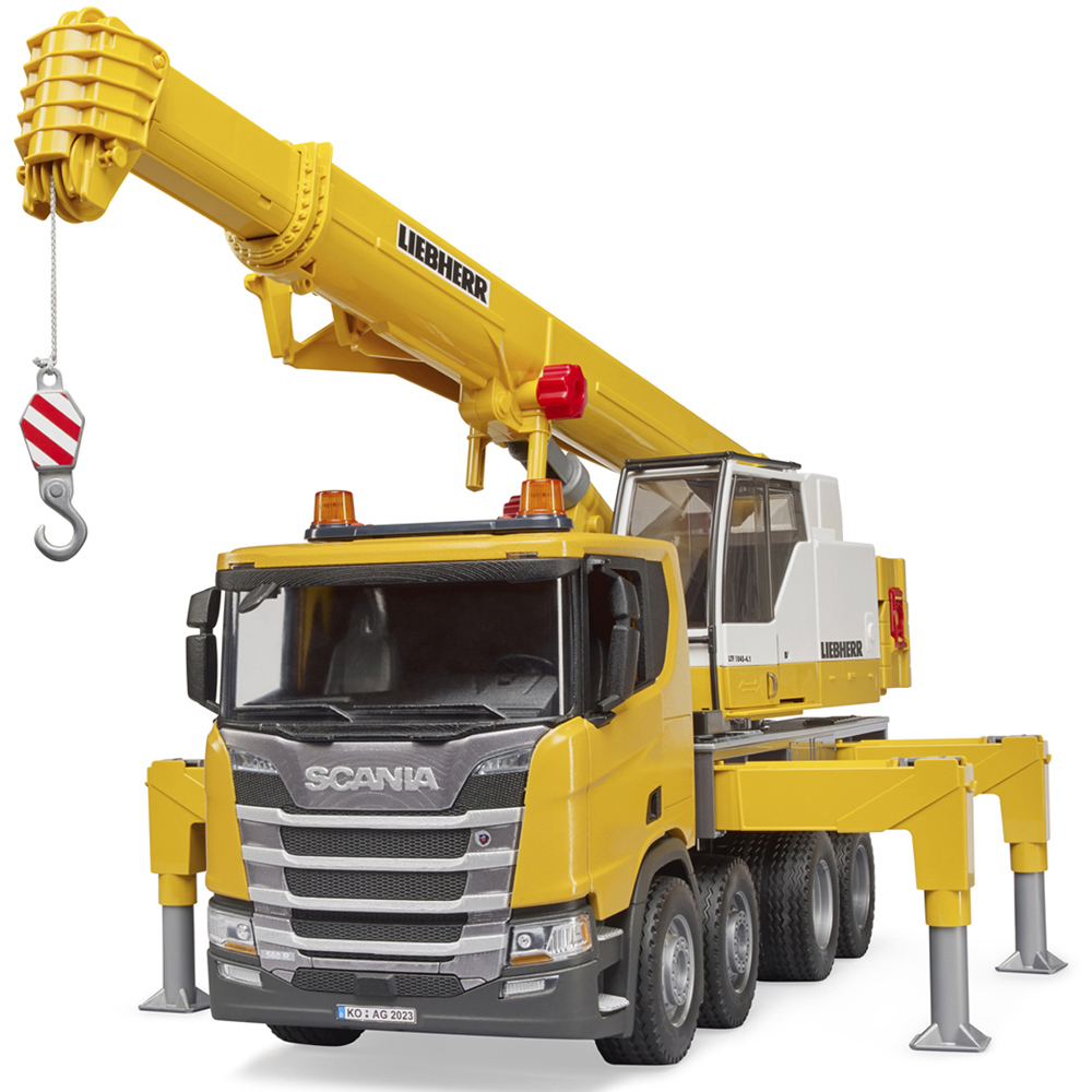 Bruder Kids Scania Super 560R Liebherr Crane Truck with Light and Sound Module Playset Model Image 9