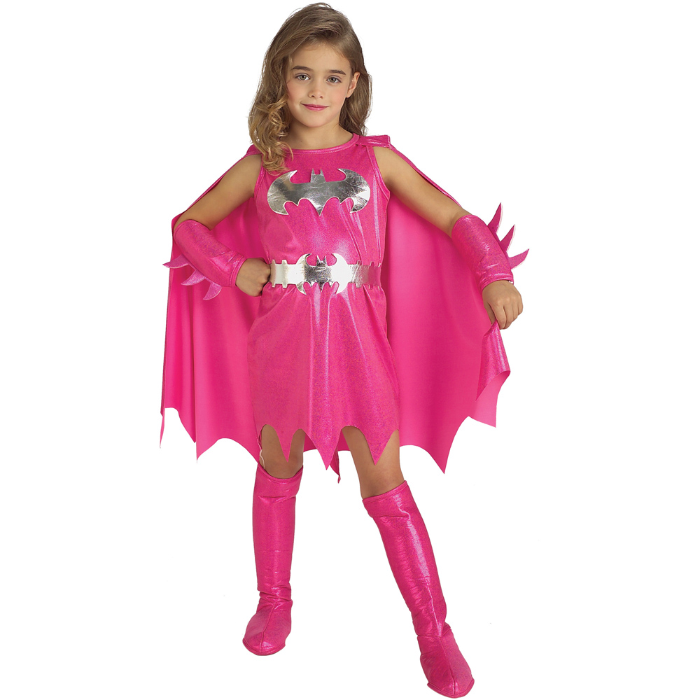 Rubies Masquerade Kids Batgirl Pink Costume Medium Image