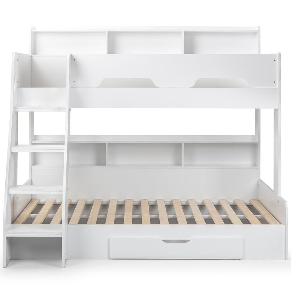 Julian Bowen Orion Triple Sleeper White Single Drawer Bunk Bed Image 3