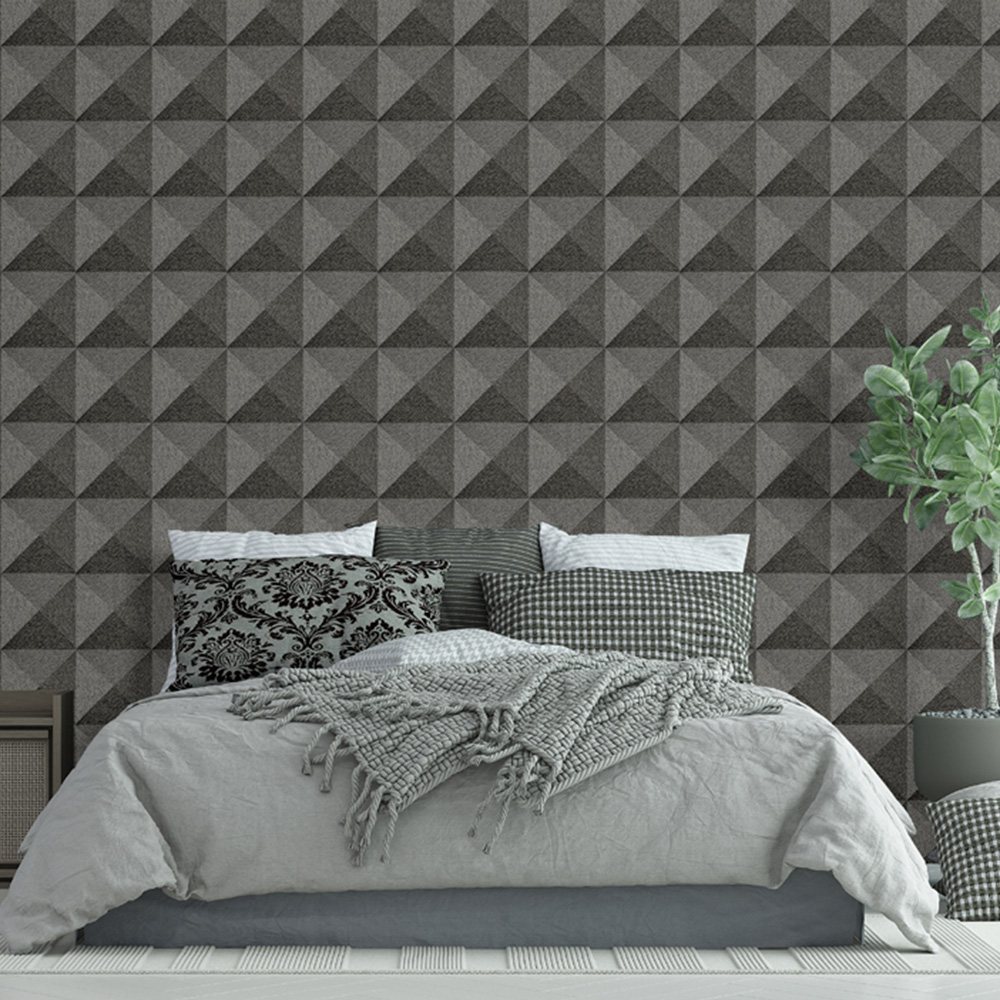 Design ID Weaved Cube Black Wallpaper Image 4