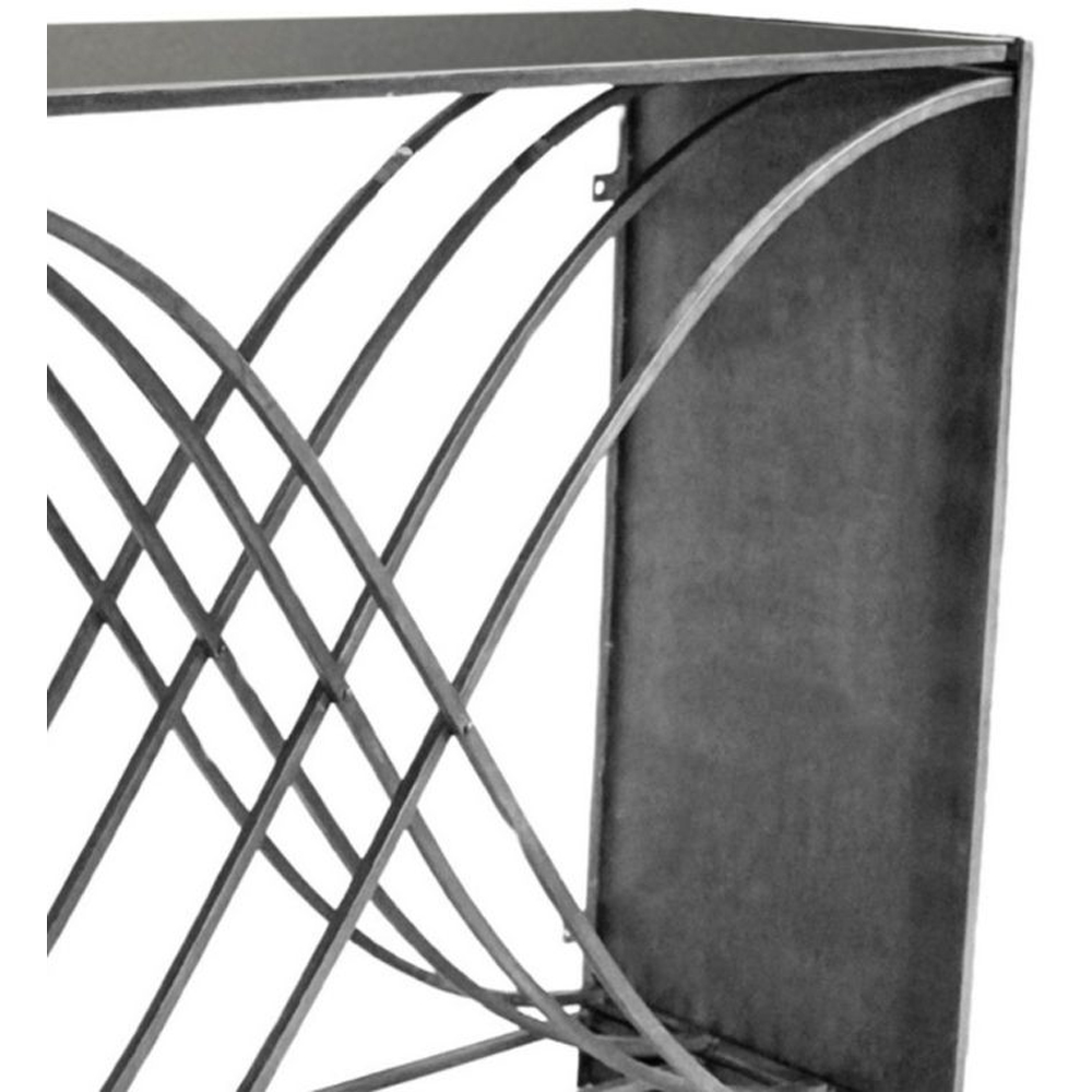 Ivyline Zinc X-Shape Garden Log Storage 88 x 100cm Image 3
