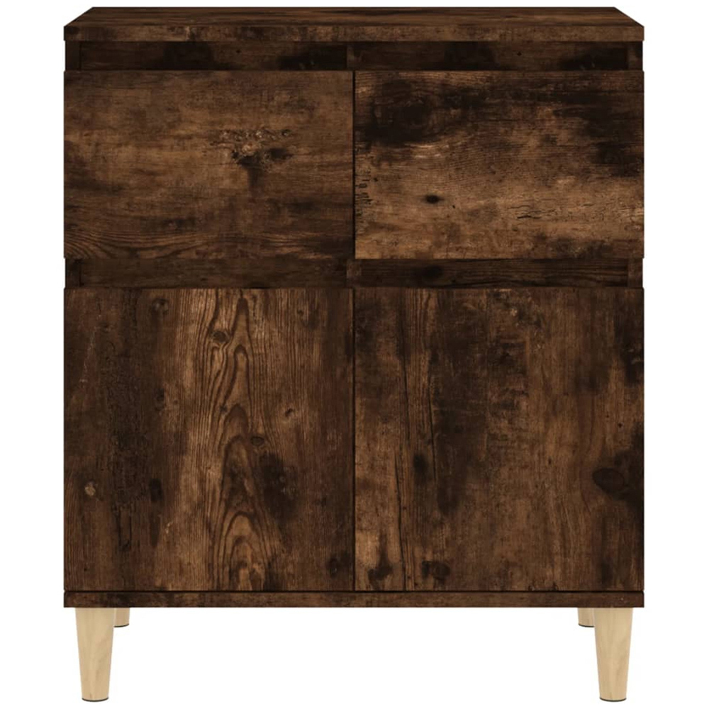 vidaXL 2 Door 2 Drawer Smoked Oak Sideboard Image 4