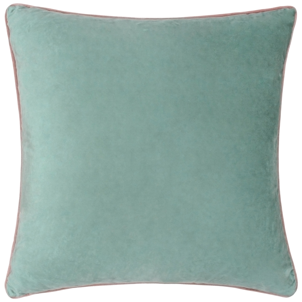 Paoletti Meridian Mineral Blush Velvet Cushion Image 1